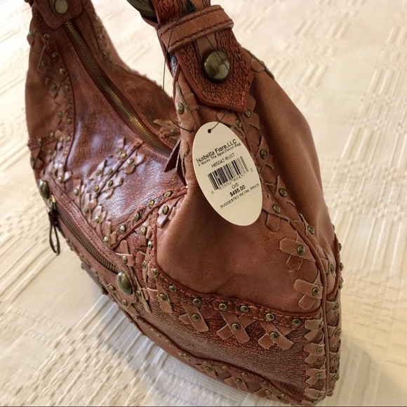 Isabella Fiore Hobo Bag, Leather, Rustic/Brown, - Picture 10 of 11